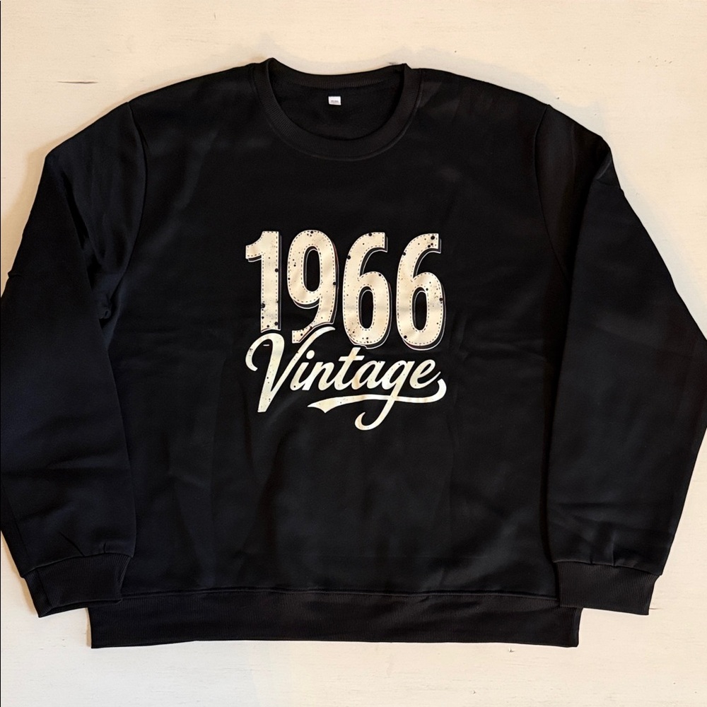 Vintage 1966 Black Sweater XL NWT